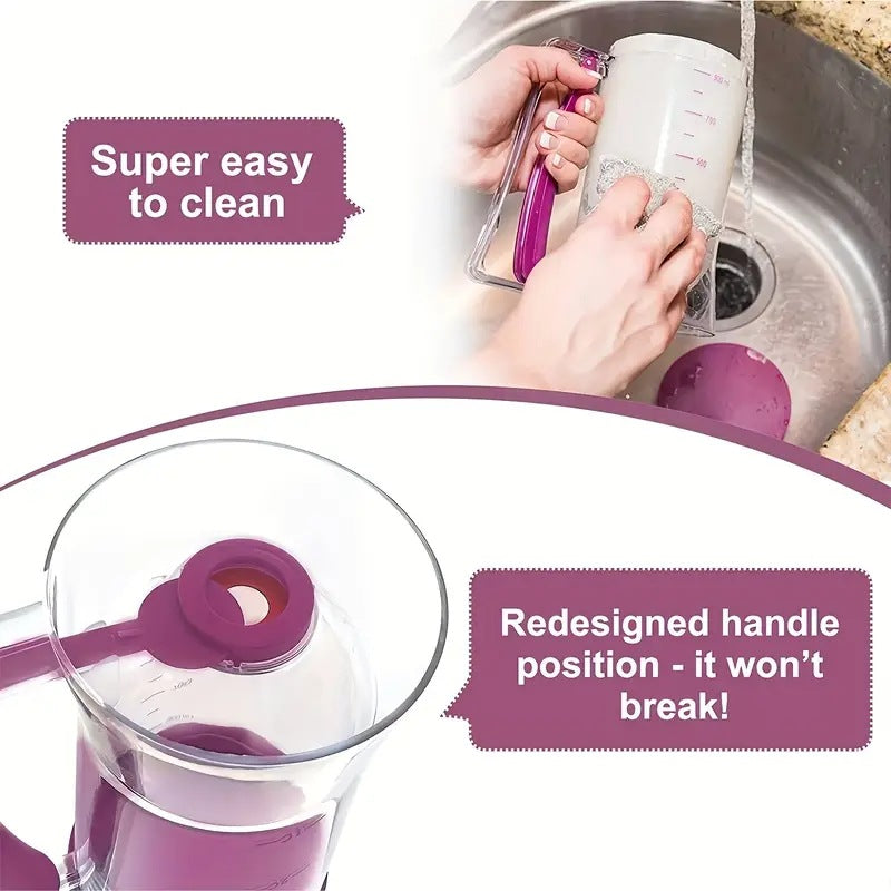 Red Precision Batter Dispenser with Measurement Marks - 900ml Easy Pour for Pancakes, Cupcakes & Waffles - Image 3