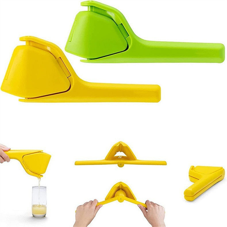 3 Pcs Green Easy-Squeeze Manual Citrus Juicer - Durable Lemon & Orange Squeezer with Pour Spout, Food-Grade PP - Image 2