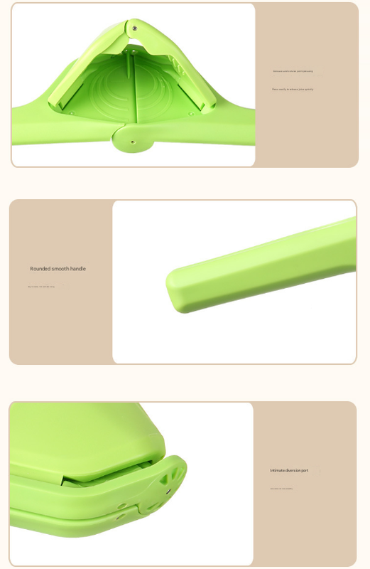 3 Pcs Green Easy-Squeeze Manual Citrus Juicer - Durable Lemon & Orange Squeezer with Pour Spout, Food-Grade PP - Image 6