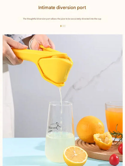 3 Pcs Yellow Easy-Squeeze Manual Citrus Juicer - Durable Lemon & Orange Squeezer with Pour Spout, Food-Grade PP - Image 5