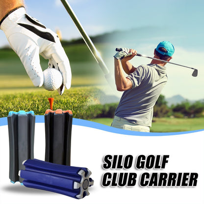 Grey-blue Set of 2 Portable Golf Club Carrier Holders - Lightweight Club Organizer Caddy - Image 4
