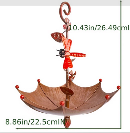Nectar Charming Hanging Umbrella Bird Feeder - Decorative Outdoor Garden Accent - Image 2