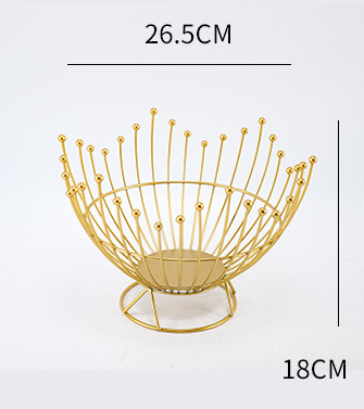 Pedestal Base Black Modern Metal Wire Fruit Basket Bowl - Countertop Storage for Fruit & Snacks - Image 2