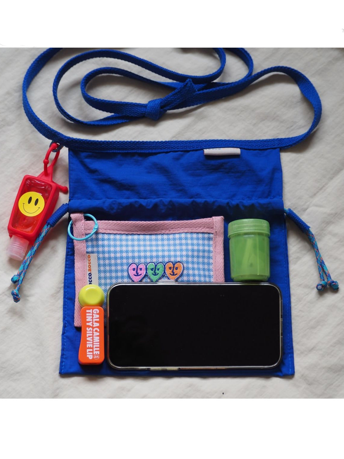 Light Green 2PCS Cute Lightweight Drawstring Crossbody Phone Bag - Simple Mini Shoulder Pouch (21x22cm) - Image 2