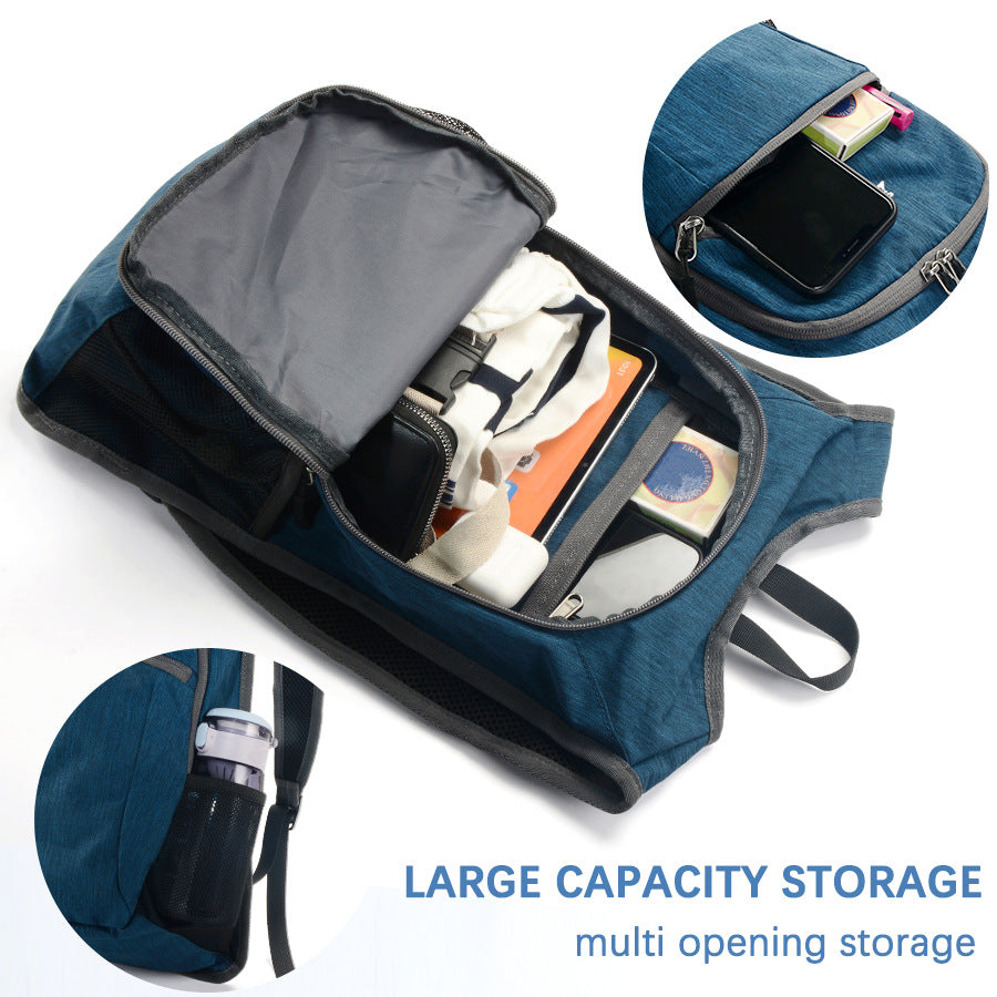 Grey Ultra Lightweight Packable Backpack - Foldable Daypack for Hiking & Travel - Image 3