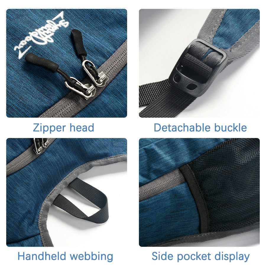 Grey Ultra Lightweight Packable Backpack - Foldable Daypack for Hiking & Travel - Image 6