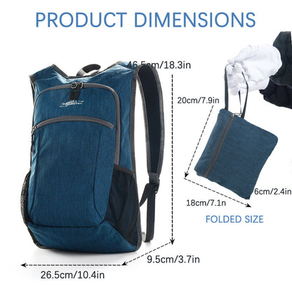 Navy Blue Ultra Lightweight Packable Backpack - Foldable Daypack for Hiking & Travel - Image 5