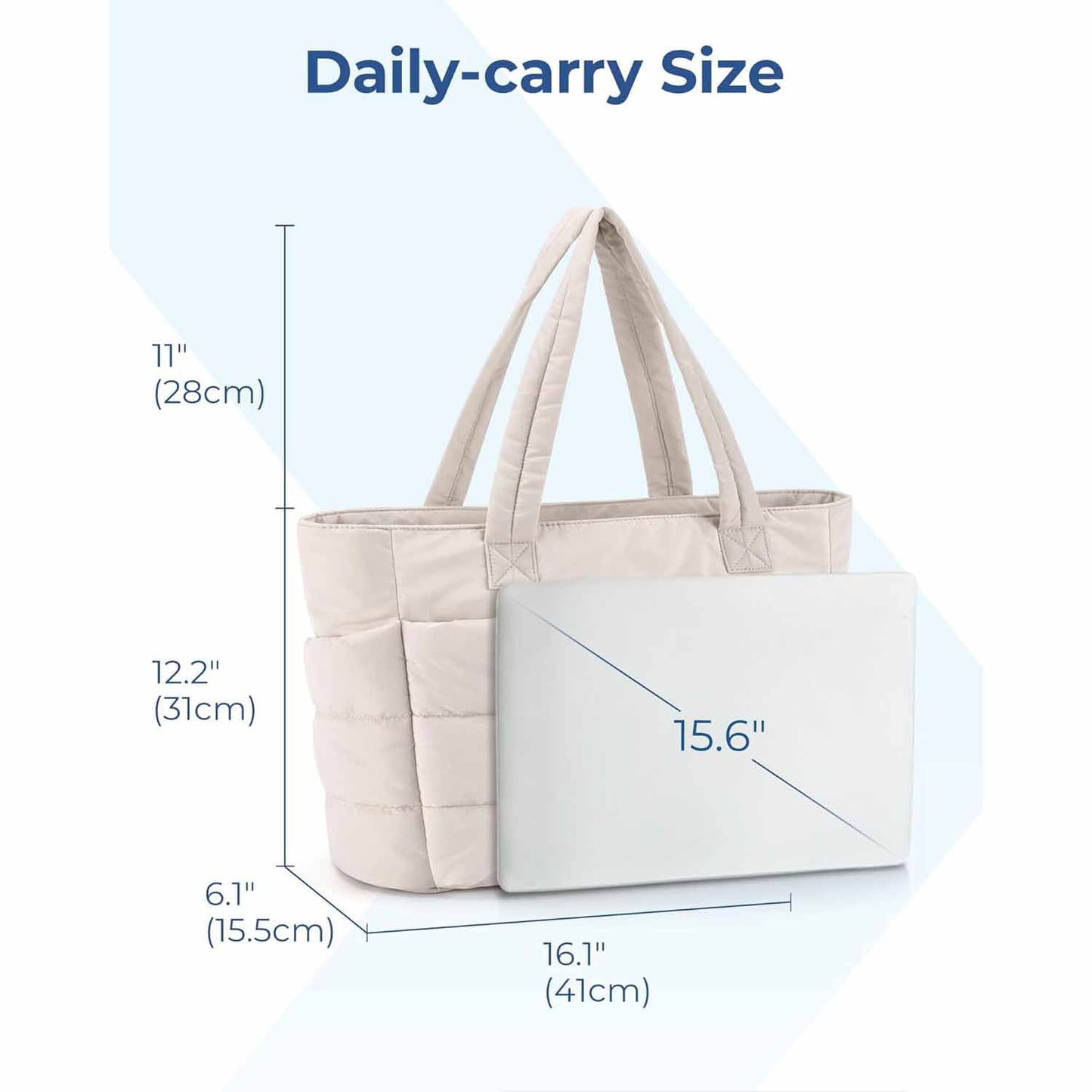 Light Grey Large Capacity Nylon Tote Bag for Women - Fashionable Travel Shoulder & Crossbody Handbag - Image 2