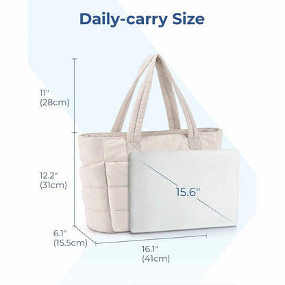 Light Grey Large Capacity Nylon Tote Bag for Women - Fashionable Travel Shoulder & Crossbody Handbag - Image 2
