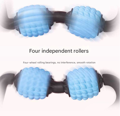 Grey Set of 2 Foam Roller Ring Leg Massagers - Muscle Relief & Circulation Tool - Image 3