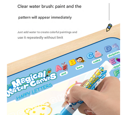 Dinosaur Land Giant Aqua Magic Doodle Mat 100x80cm - Mess-Free Reusable Water Drawing Pad for Creative Kids - Image 3