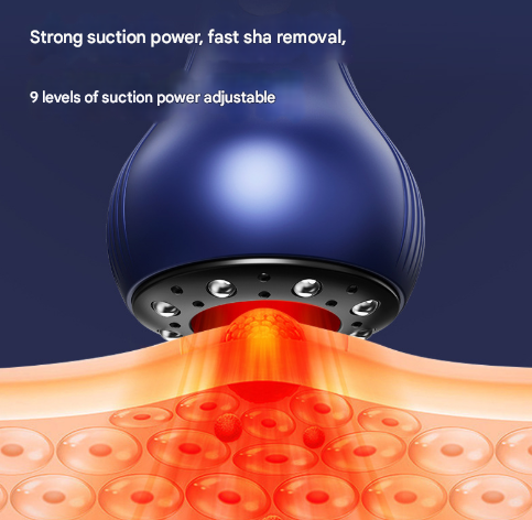 White Electric Meridian Scraping Massager with Air Release Valve - Full Body Suction Therapy, 16.6x8.4cm - Image 2