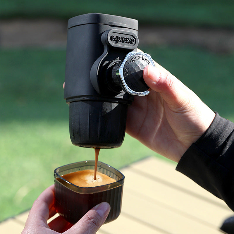 Portable Hand-Press Espresso Maker - Compact Capsule & Powder Coffee Machine - Image 2