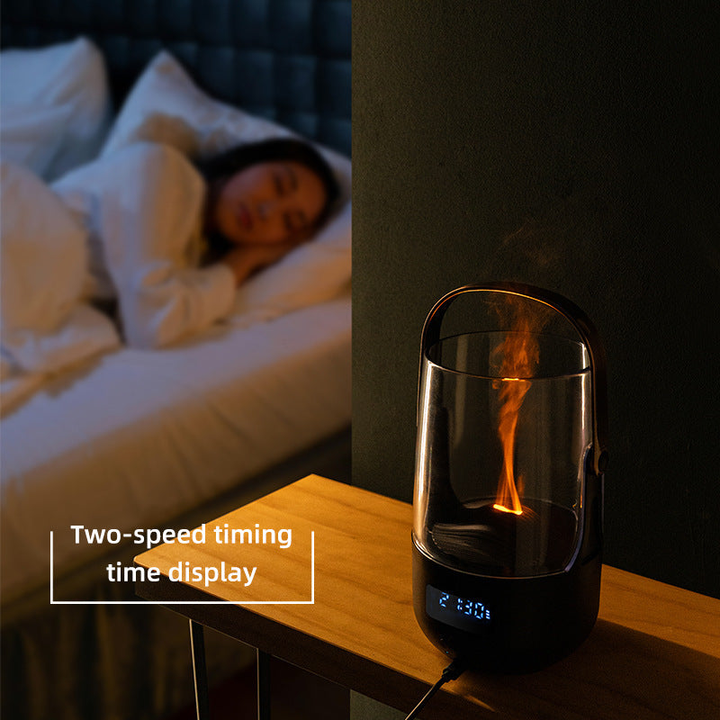 Creative Retro Flame Essential Oil Diffuser - Portable Humidifier for Office, Bedroom & Camping - Image 3