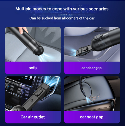 Black Versatile 2-in-1 Cordless Handheld Vacuum Cleaner & Blower - USB Rechargeable, High-Power for Car & Home - Image 3