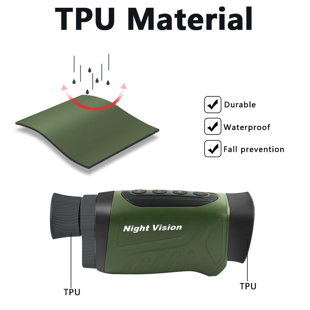 Black HD Digital Night Vision Monocular - High-Magnification Infrared Scope for Day & Night Use - Image 4