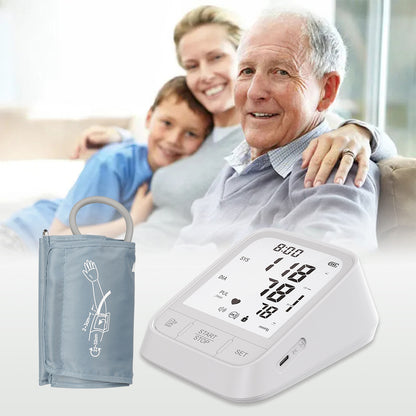 White Smart Upper Arm Blood Pressure Monitor - Medical Automatic BP Machine for Export - Image 2