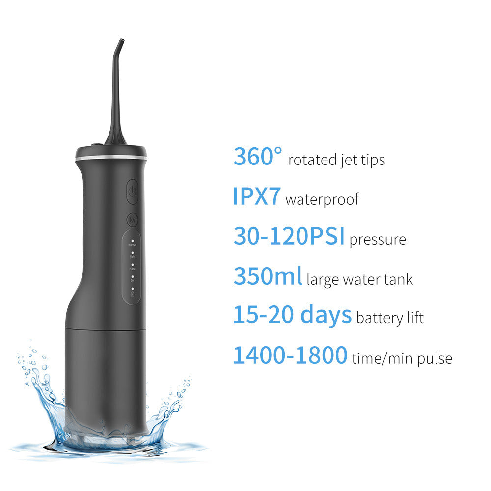 White Home Electric Oral Irrigator - Portable Water Flosser for Teeth Cleaning - Image 2