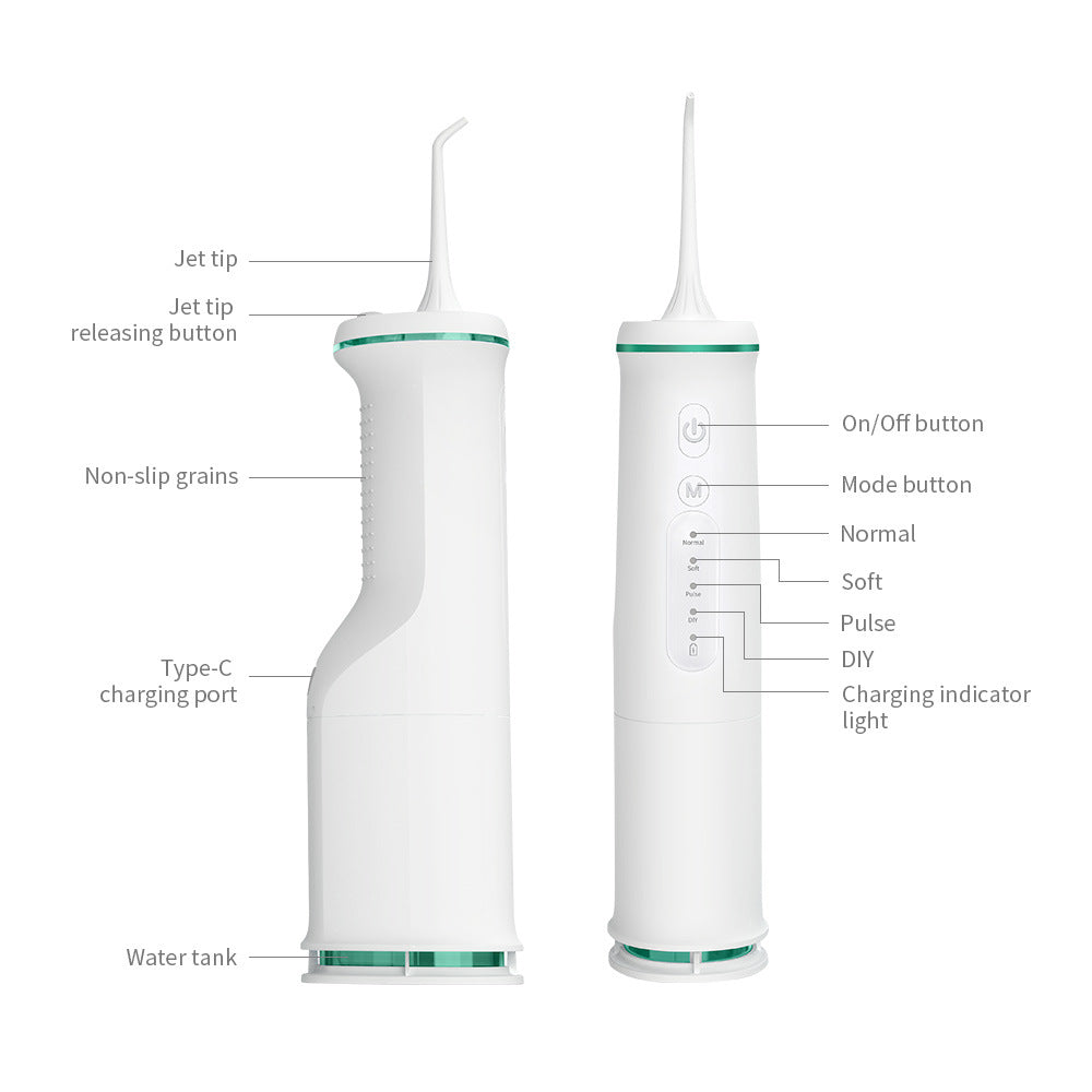White Home Electric Oral Irrigator - Portable Water Flosser for Teeth Cleaning - Image 3