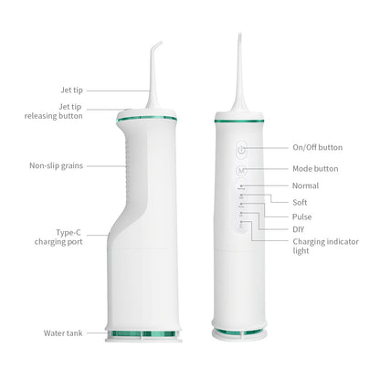 White Home Electric Oral Irrigator - Portable Water Flosser for Teeth Cleaning - Image 3