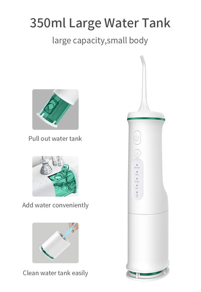 White Home Electric Oral Irrigator - Portable Water Flosser for Teeth Cleaning - Image 5