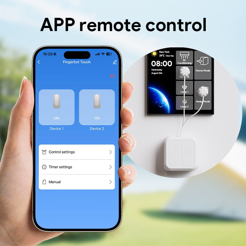 Touchscreen Finger Robot - Dual-Control Bluetooth Smart Screen Clicker with Timer - Image 3