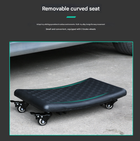 Auto Repair Polishing Stool - Detachable Seat Car Wash Tool Creeper Stool - Image 3