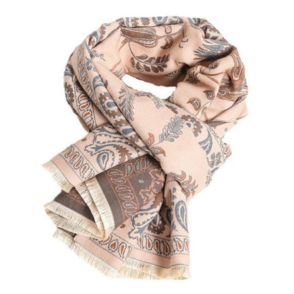 Faux Cashmere Sun Protection Shawl - Summer AC Room Dual-Use Decorative Scarf - Image 4