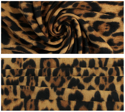 2-Piece Brown Leopard Elegant Faux Cashmere Shawl - Warm and Versatile 200 cm Long European-Style Scarf - Image 3