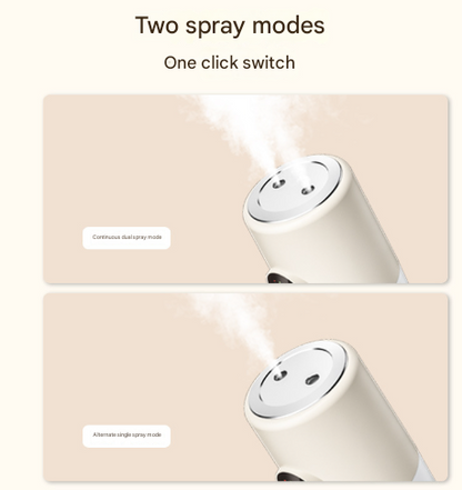 White ortable Desktop Dual-Spray Humidifier with Air Purification for Office and Bedroom - Image 2