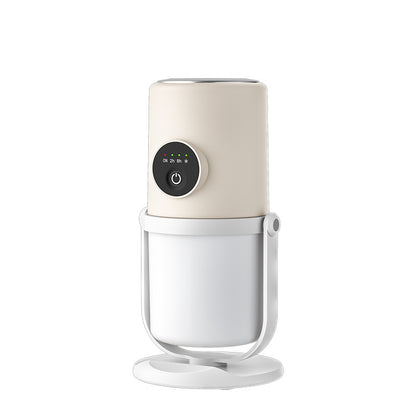 Beige + Base ortable Desktop Dual-Spray Humidifier with Air Purification for Office and Bedroom