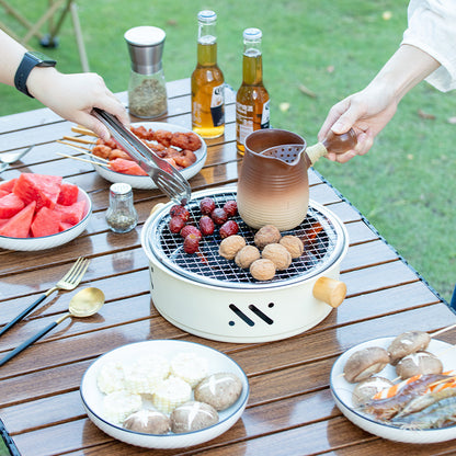 Portable 28cm Stainless Steel Barbecue and Tea Furnace - Image 2
