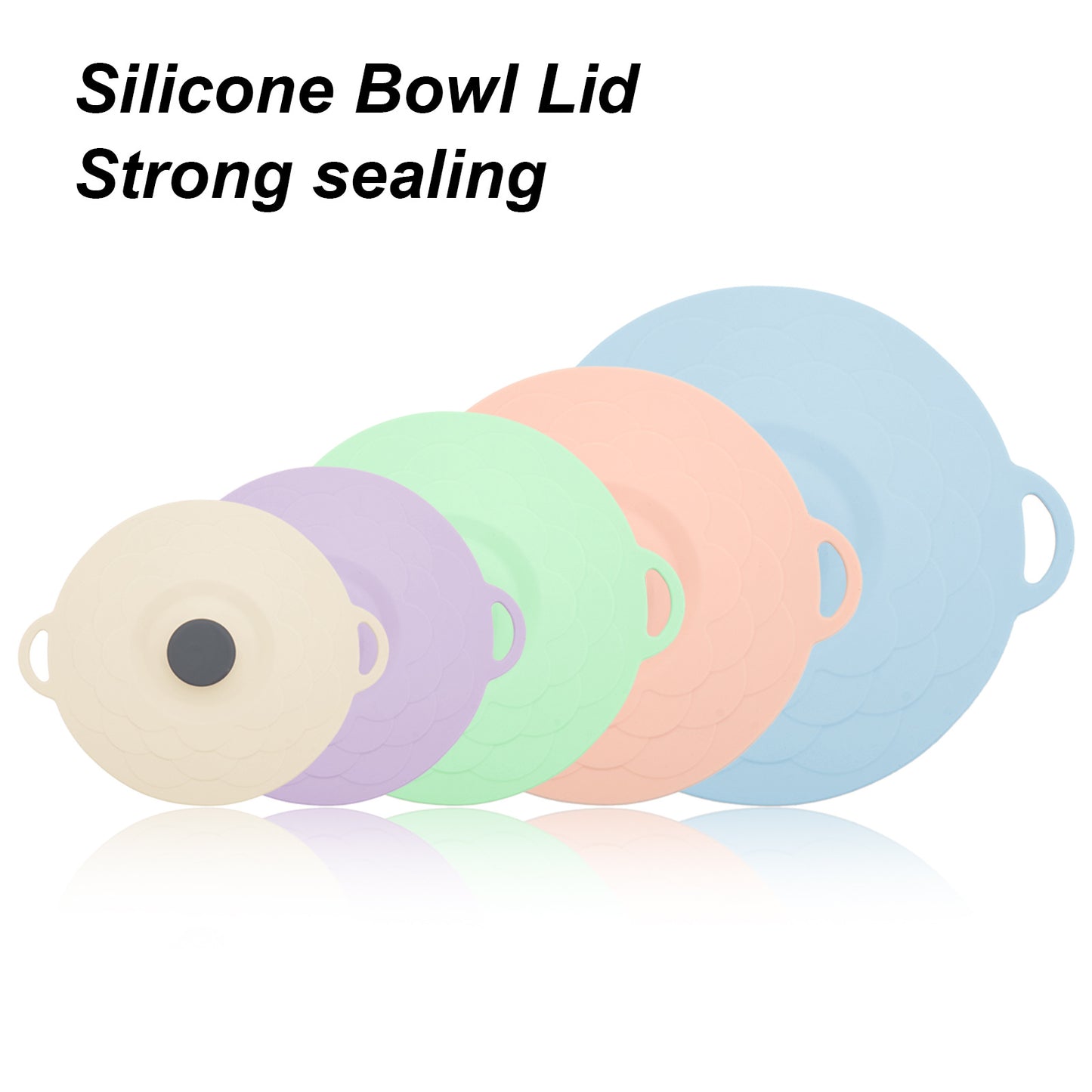Multicolor Two-Set Five-Piece Silicone Fresh-Keeping Lids - Heat-Resistant, Anti-Spill, and Dust-Proof - Image 3