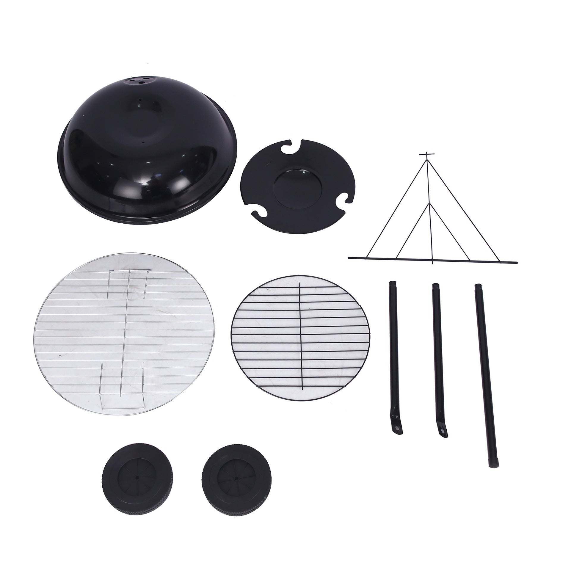 Outdoor Folding Apple-Shaped Stainless Steel Charcoal Barbecue Grill - 41cm Grill Net - Image 3