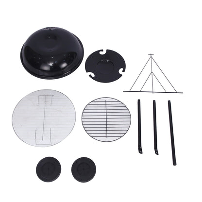 Outdoor Folding Apple-Shaped Stainless Steel Charcoal Barbecue Grill - 41cm Grill Net - Image 3