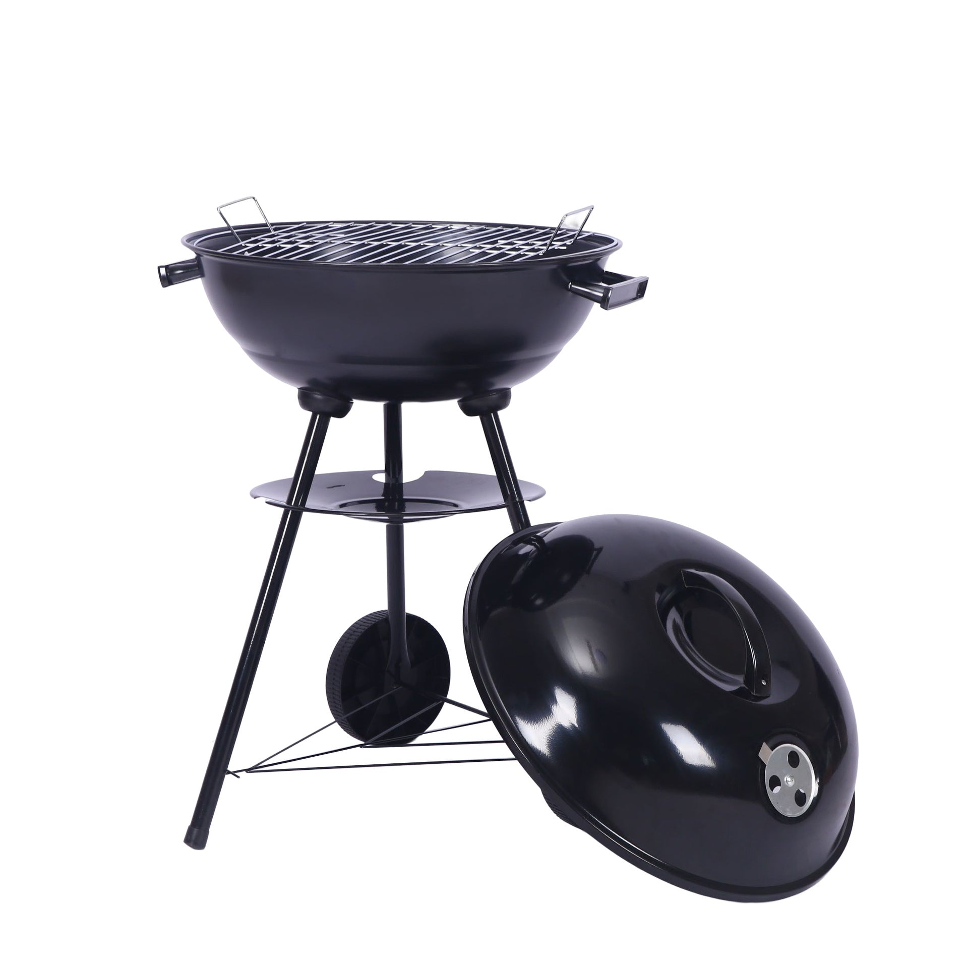 Outdoor Folding Apple-Shaped Stainless Steel Charcoal Barbecue Grill - 41cm Grill Net - Image 5
