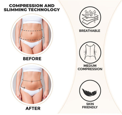 3XL Skin Color Women's Seamless Body-Shaping Onesie with Zipper - Abdomen Slimming and Hip Lifting - Image 3