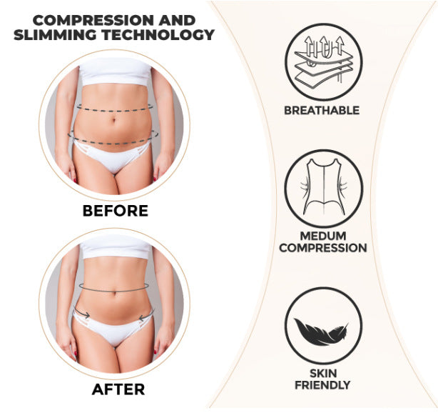 4XL Skin Color Women's Seamless Body-Shaping Onesie with Zipper - Abdomen Slimming and Hip Lifting - Image 3