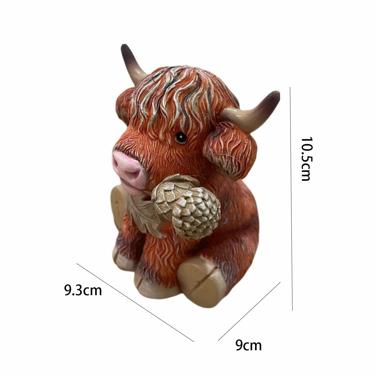 Cute Scottish Highland Cow Resin Statue - Nordic Home Decor Gift - Image 2