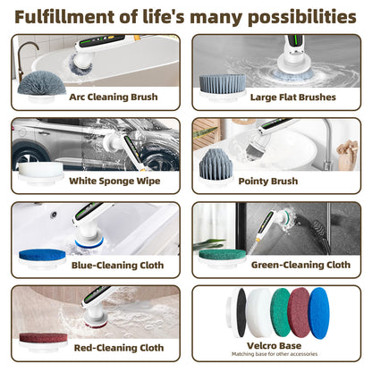 Simple Millet Style Powerful Torque Silent Extendable Smart-Sensing Electric Cleaning Brush - Image 2