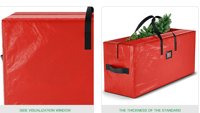 Red 135*34*68CM Durable Dustproof Christmas Tree Storage Bag - Image 2