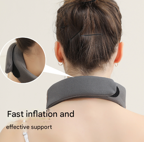Remote Control Grey Multi-Mode Cervical Traction Neck Massager with Heat Therapy - Image 3