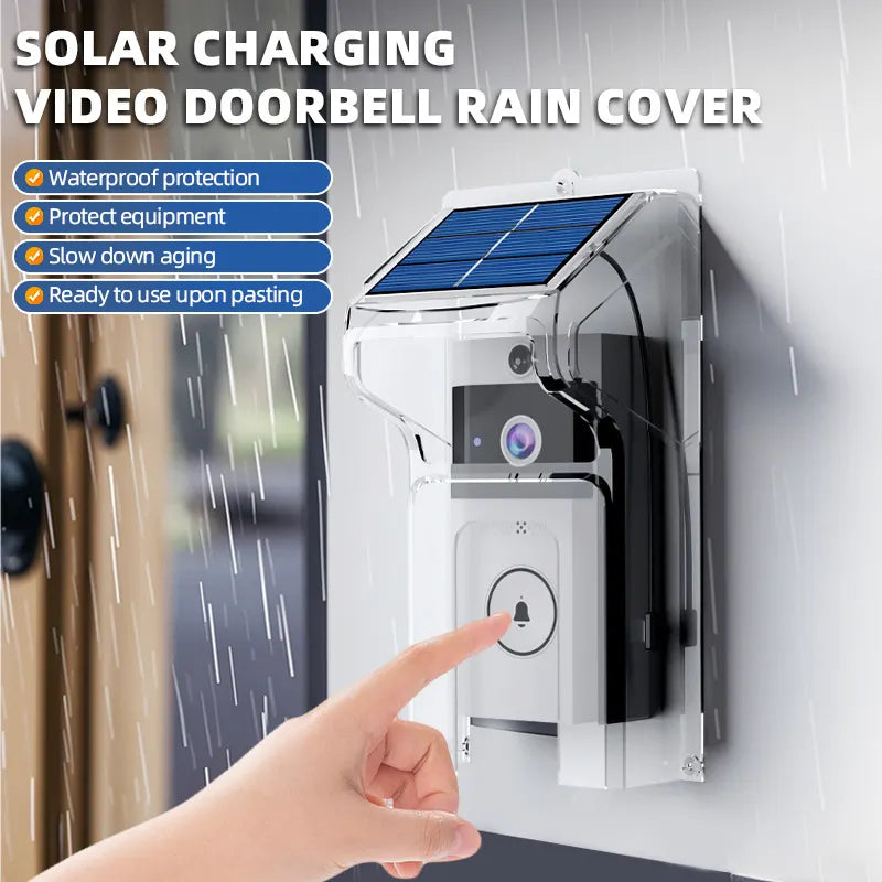 Transparent Rain Cover + Doorbell Combination HD Wireless Video Doorbell with Long-Lasting Battery