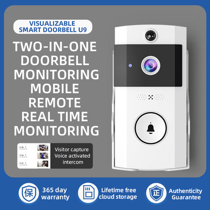 Transparent Rain Cover + Doorbell Combination HD Wireless Video Doorbell with Long-Lasting Battery - Image 2