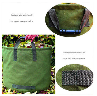 Black Durable Green Garden Leaf Collection Bag - Image 2