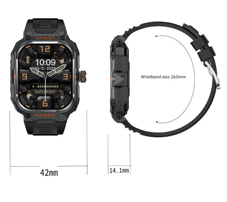 Silver 2-in-1 Smartwatch with Earbuds and 2.01-Inch HD Screen for Sports - Image 5