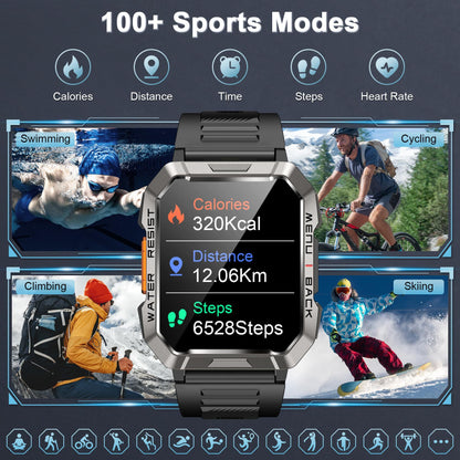Men's Outdoor Smartwatch with Bluetooth Calling and Flashlight - Image 4