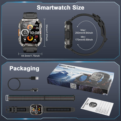 Men's Outdoor Smartwatch with Bluetooth Calling and Flashlight - Image 5