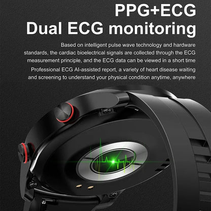 Silver Silicone Business Smartwatch with ECG and PPG Monitoring - Image 3