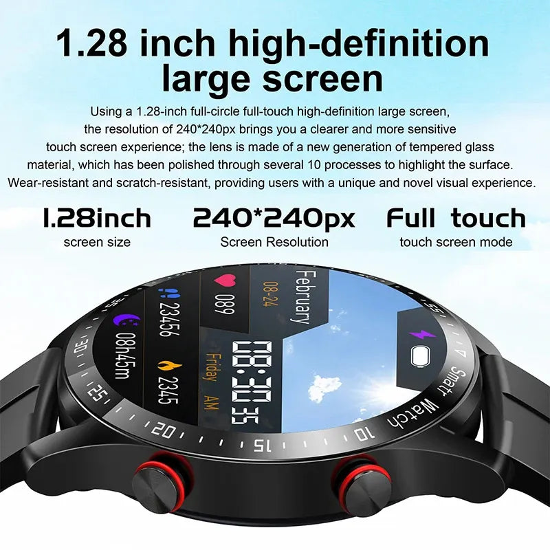 Silver Silicone Business Smartwatch with ECG and PPG Monitoring - Image 4